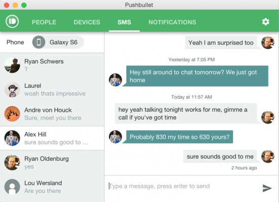 Приложение Pushbullet переносит работу с SMS со смартфона на компьютер