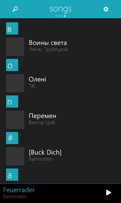 TOP музыкальных плееров для Windows Phone