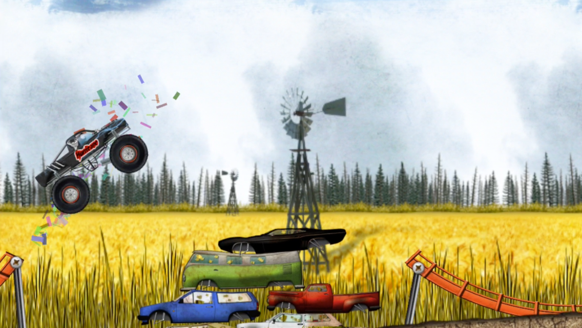 Stickman Downhill - Monster Truck 2.14. Скриншот 2