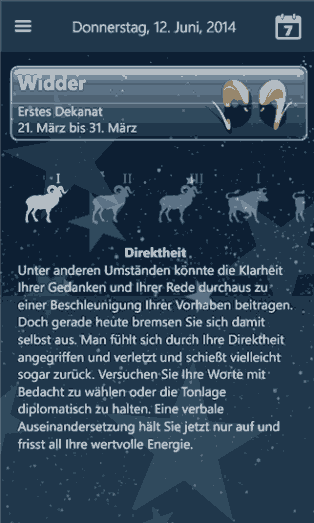 Horoscope. Скриншот 3
