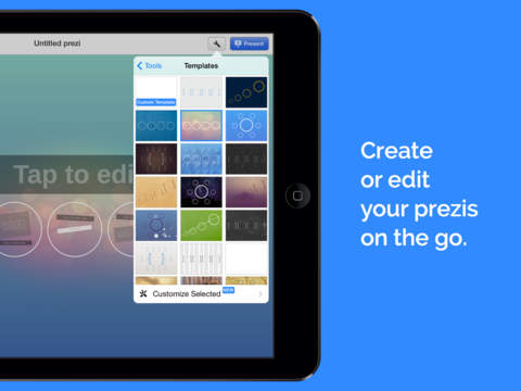 Prezi. Скриншот 1