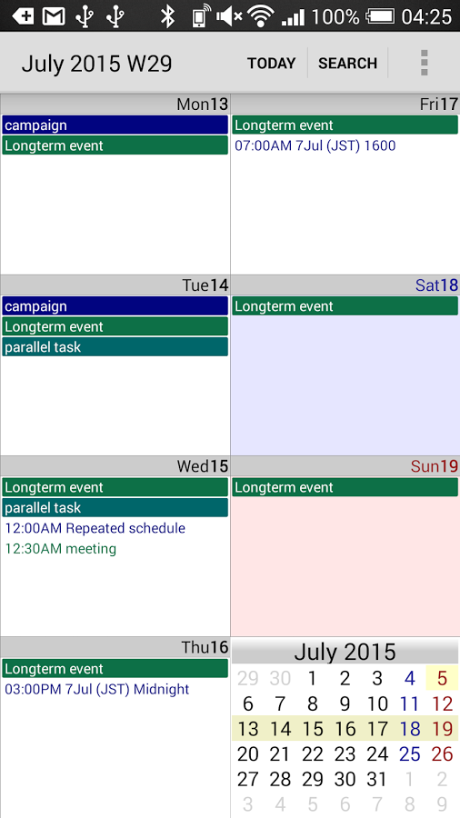 Calendar Pad 3.4.5. Скриншот 2