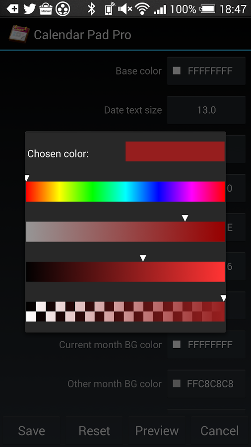 Calendar Pad 3.4.5. Скриншот 4