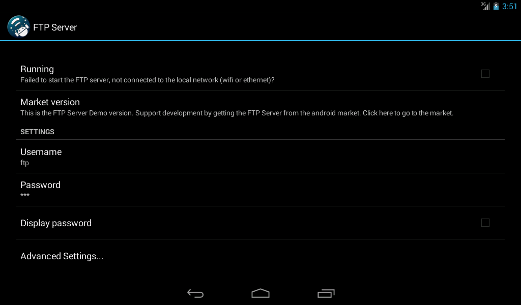 FTPServer 2.9.1. Скриншот 2