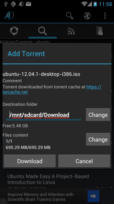 aDownloader 1.7.2. Скриншот 1