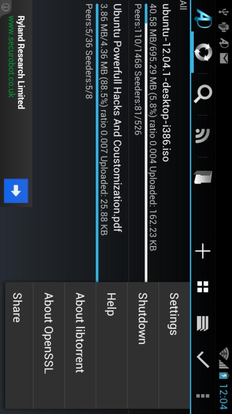 aDownloader 1.7.2. Скриншот 5