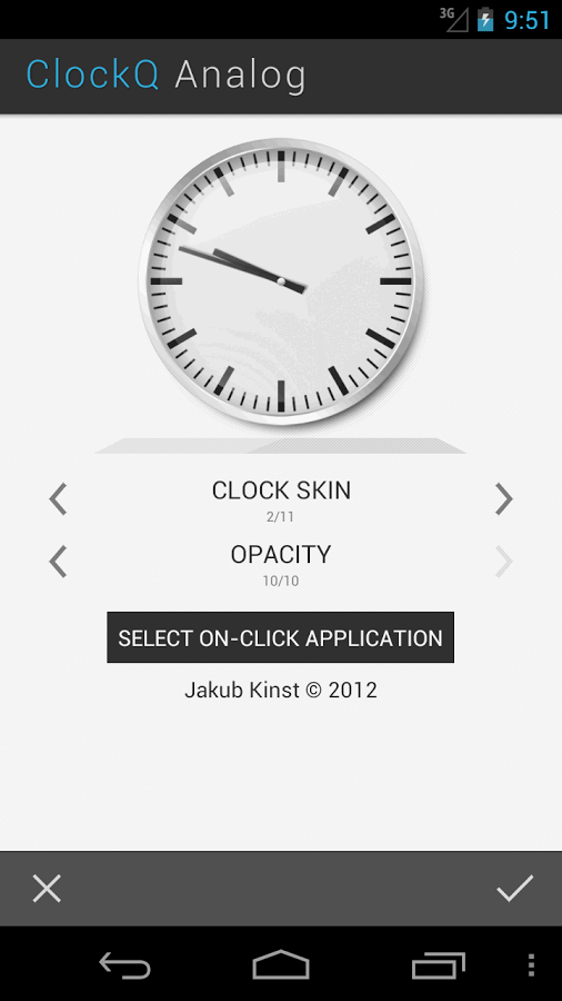 ClockQ Analog - clock widget 1.0. Скриншот 5