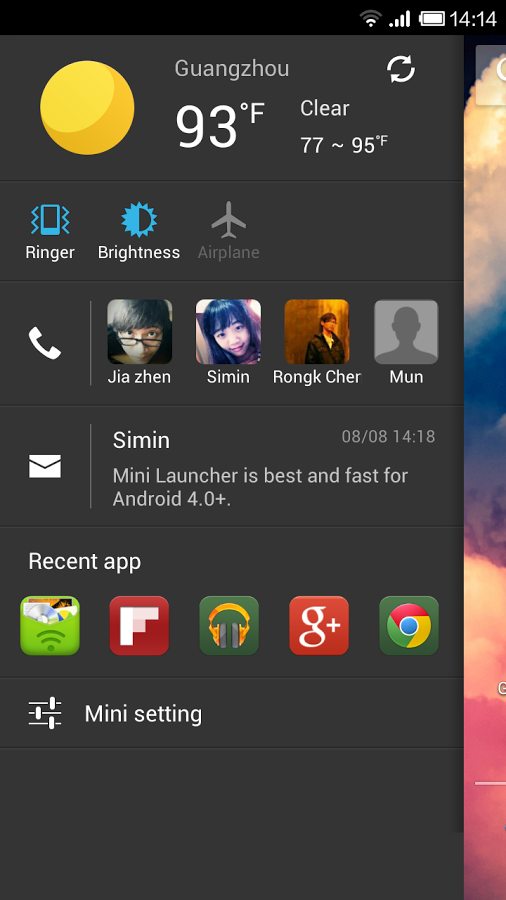 Mini Sidebar 1.31. Скриншот 2