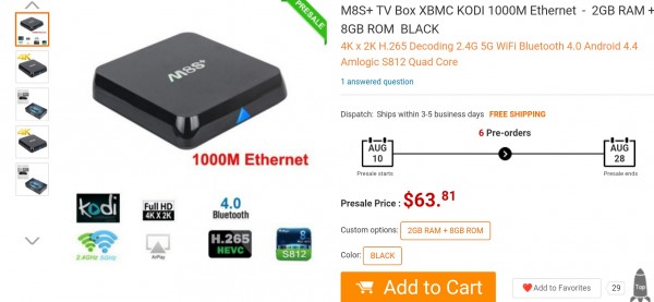 Android на твоём телевизоре с M8S+ TV Box