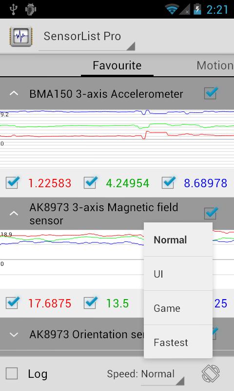 Sensor List 4.0.1. Скриншот 5