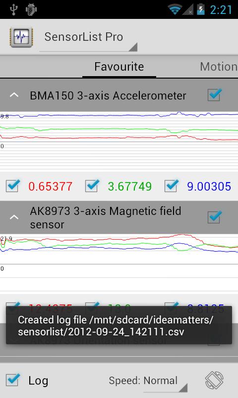 Sensor List 4.0.1. Скриншот 6