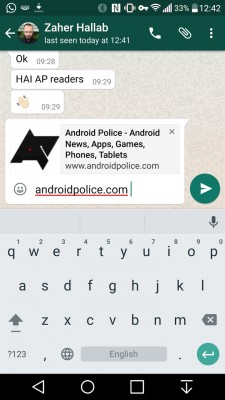 WhatsApp* для Android начал отображать превью ссылок в чатах