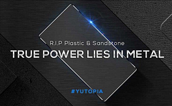 YU тизерит мощный металлический флагман YUTOPIA