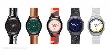 Samsung показала дизайнерские ремешки для часов Gear S2
