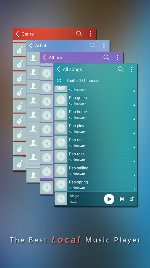 MiniAndroid – музыкальный проигрыватель 7.3.0. Скриншот 1