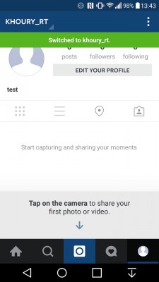 В Instagram* для Android появилась поддержка нескольких аккаунтов