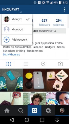 В Instagram* для Android появилась поддержка нескольких аккаунтов