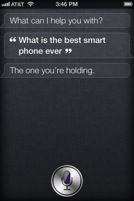 Siri меняет свое мнение насчет лучшего телефона в мире