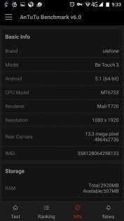 Обзор Ulefone Be Touch 3