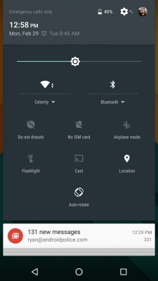 Утечка: новые уведомления и панель быстрых настроек в Android N