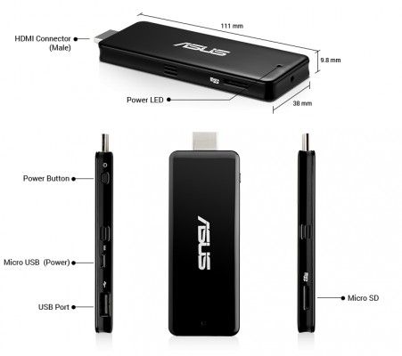 В России представлен компьютер в виде флешки ASUS Stick PC QM1
