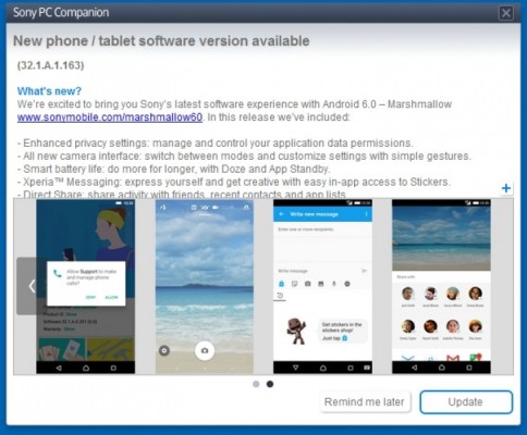 Xperia Z5 получает обновление до Android Marshmallow