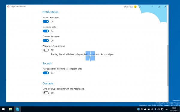 Галерея: скриншоты нового Skype UWP для мобильной и десктопной Windows 10