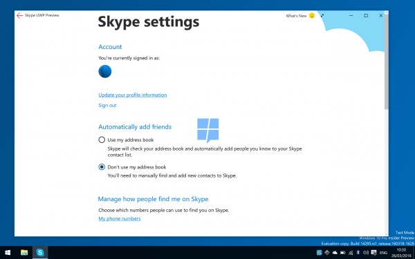 Галерея: скриншоты нового Skype UWP для мобильной и десктопной Windows 10