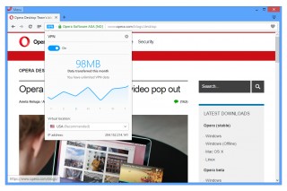 В Opera для компьютеров появился бесплатный VPN
