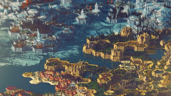 Энтузиаст потратил 400 часов на огромную карту для Minecraft