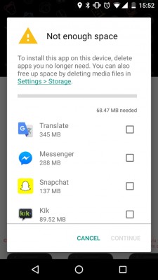 Google Play предложит удалить неиспользуемые приложения для экономии памяти