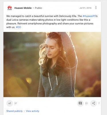 Huawei выдала снимок с профессиональной камеры за фото со своего смартфона