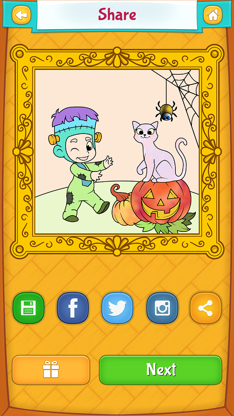 Игры Раскраски Хэллоуин 1.0. Скриншот 4