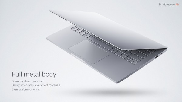 Xiaomi представила свой первый ноутбук — Mi Notebook Air