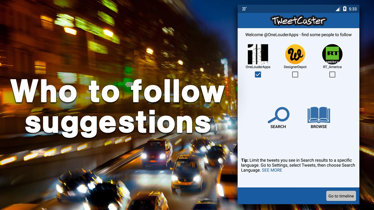 TweetCaster 9.4.7. Скриншот 8