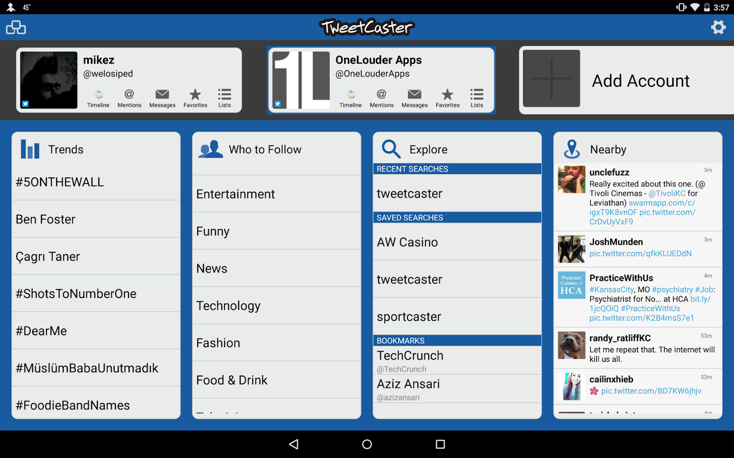 TweetCaster 9.4.7. Скриншот 9