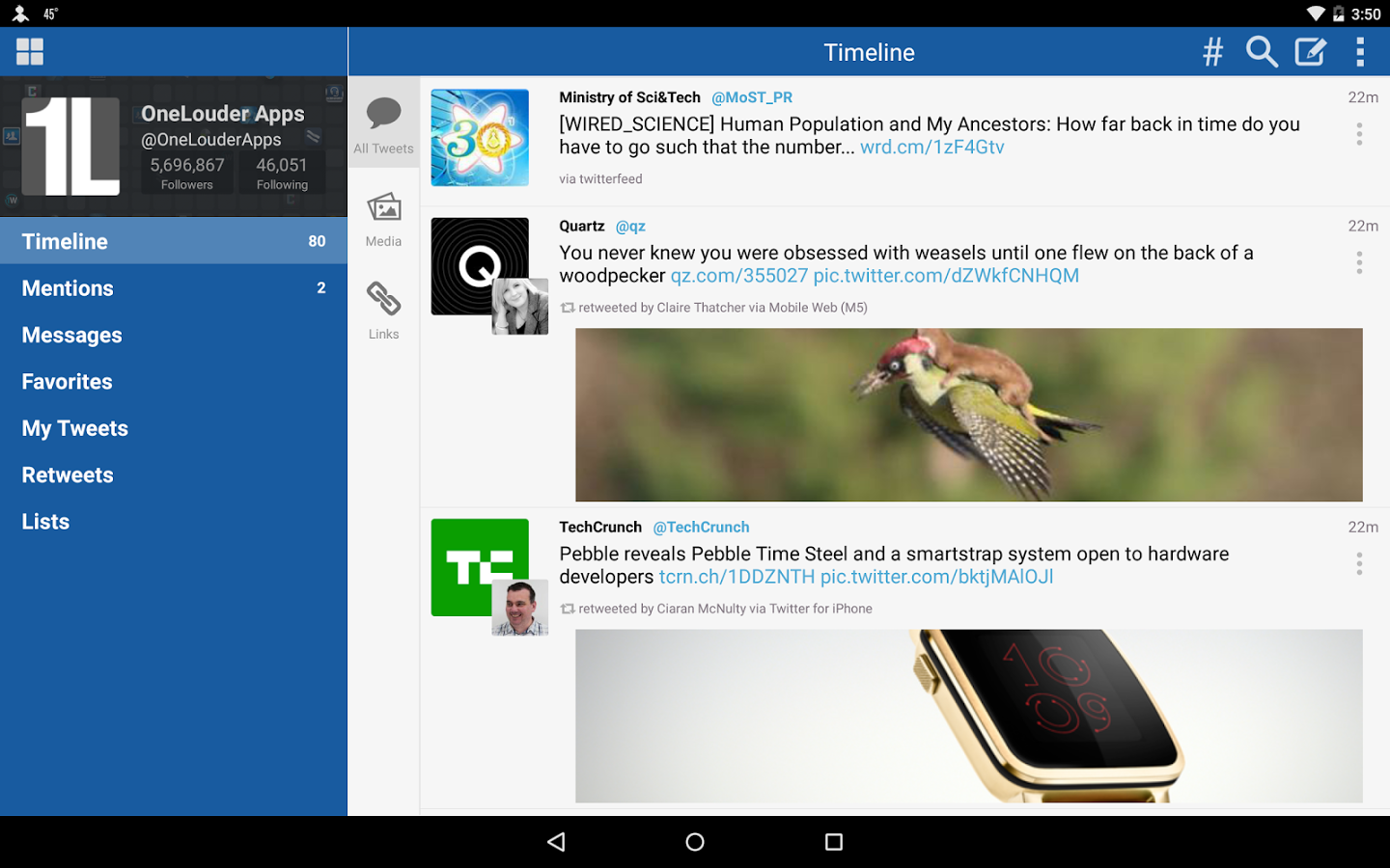 TweetCaster 9.4.7. Скриншот 10