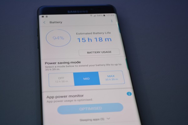 Galaxy Note 7 уменьшает разрешение экрана для сохранения заряда батареи
