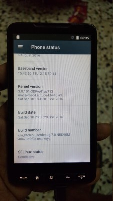 Android 7.0 работает на старом HTC HD2