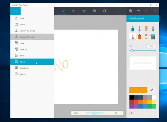 Microsoft показала новый Paint для Windows 10