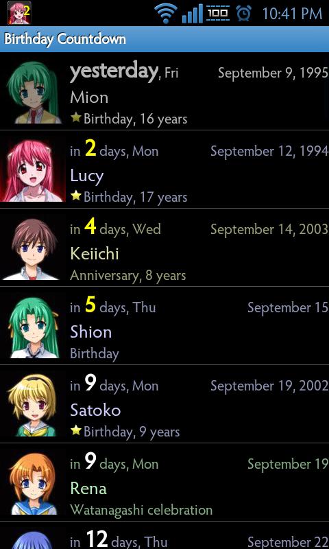 Birthday Countdown 4.0.4. Скриншот 2