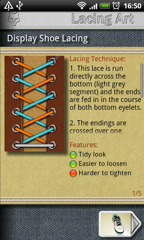 Lacing Art 1.2. Скриншот 1