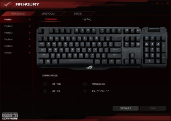 Обзор игровой клавиатуры ASUS ROG Claymore Core — Программное обеспечение. 1