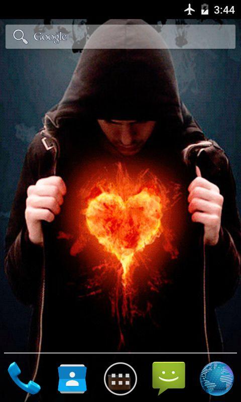 Fire Heart Live Wallpaper 1.0. Скриншот 1