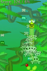 Прыгай, Червяк (Worm Jump). Скриншот 2