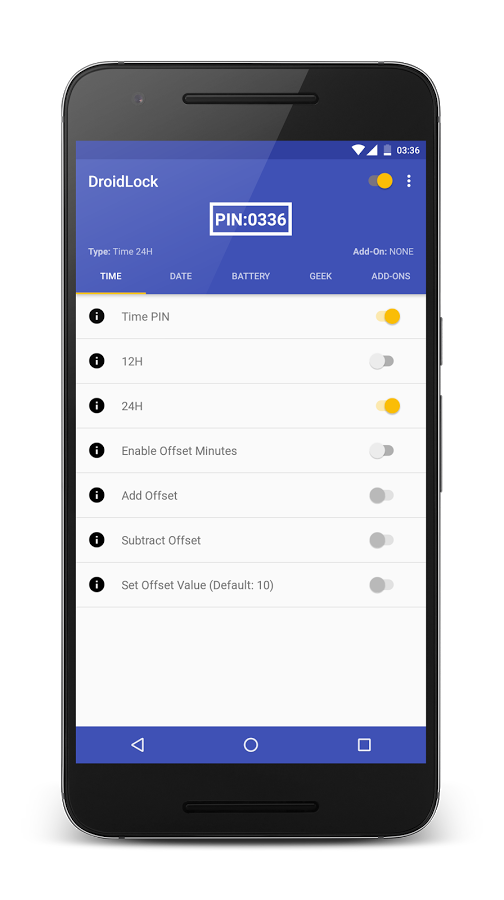 DroidLock: Dynamic Lockscreen 1.0.3b. Скриншот 1
