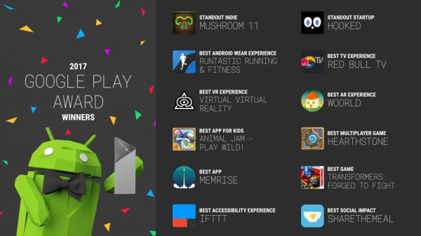 Google назвала лучшие игры и приложения 2017 года для Android