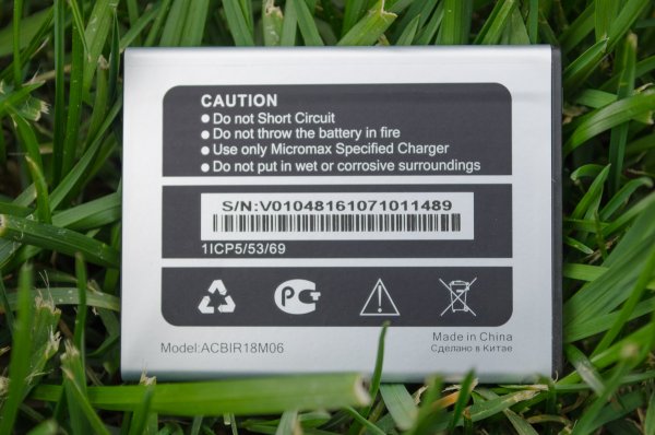 Обзор Micromax Q4101 Bolt Warrior 1 plus — Аккумулятор. 4