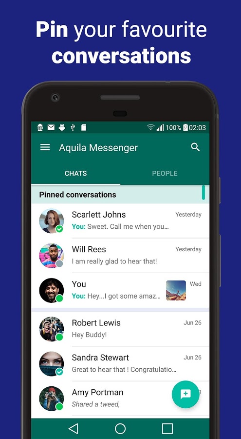 Aquila Messenger 1.0.6. Скриншот 2