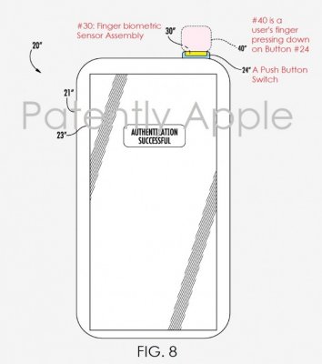 Сканер отпечатка пальца в iPhone 8 может быть расположен сбоку